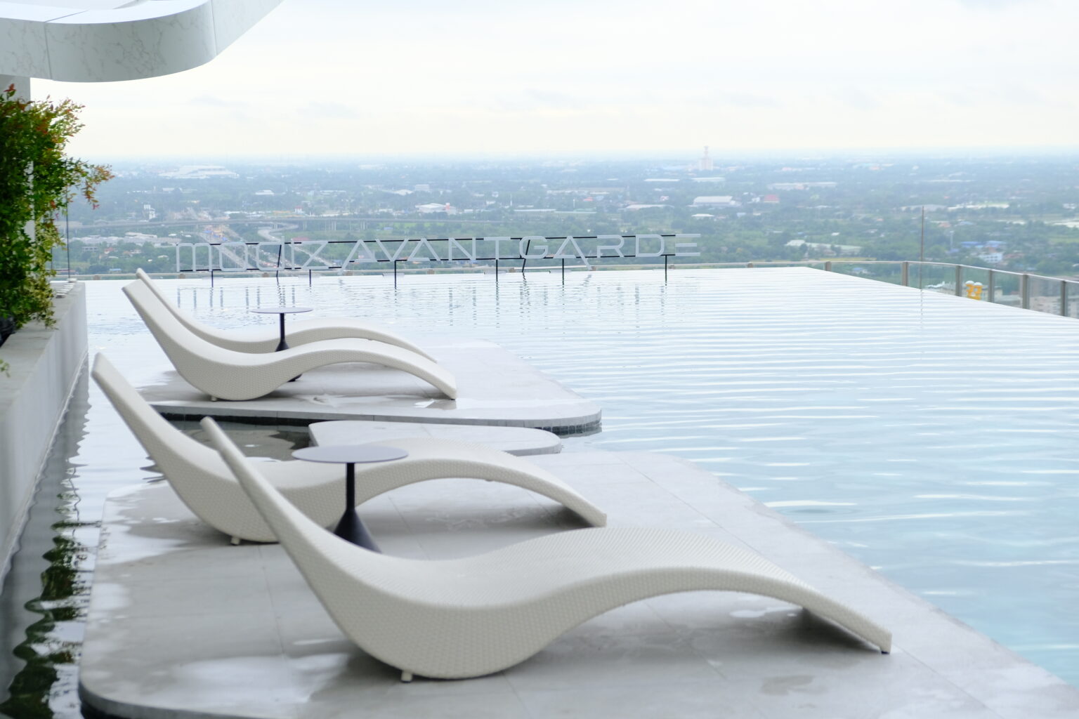 Pool + lounger + view